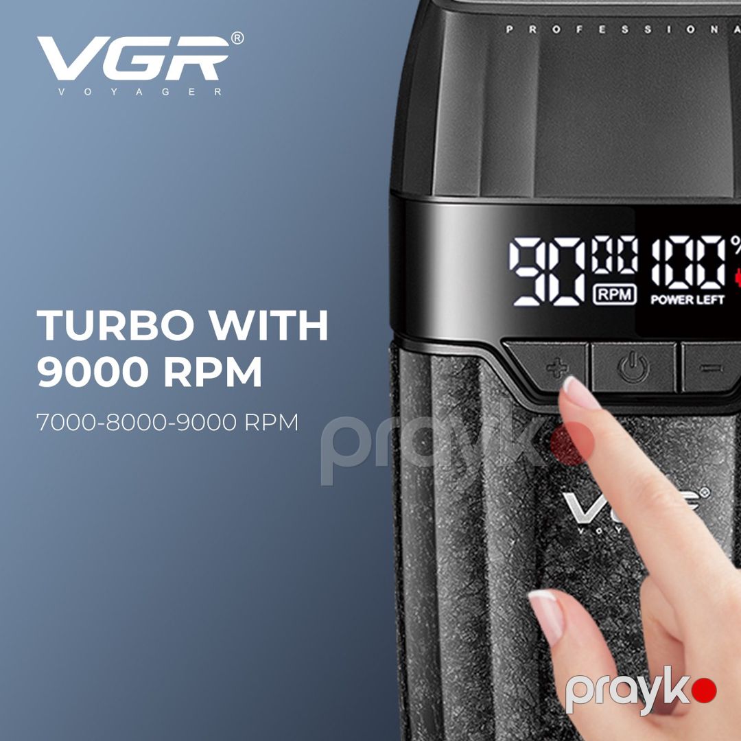 Professional təraş aparatı dəsti VGR 640 S3 2500MAH 9000RPM Ceramic Blades Cord/Cordless — Gözəllik və səhiyyə, Bakı (12)