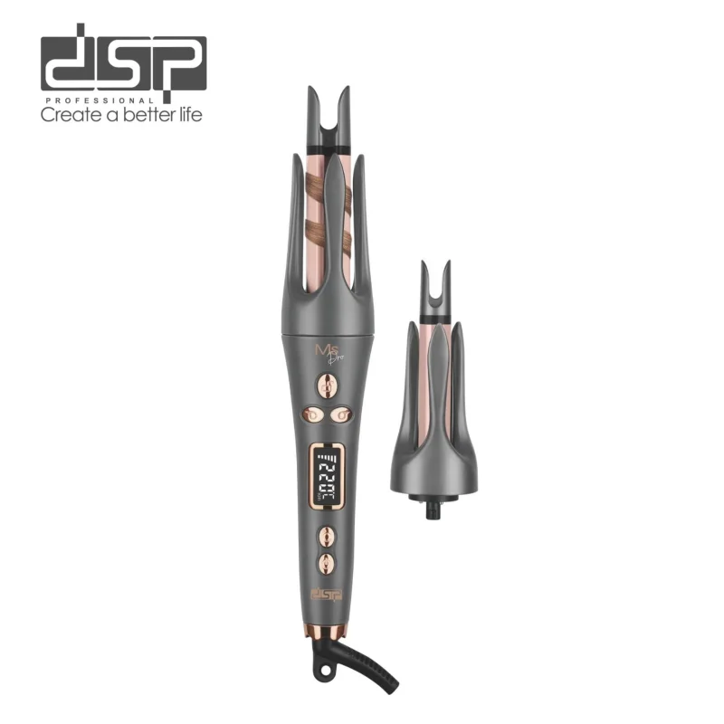 Saç buran cihaz DSP 20588 fırlanan başlıq, 19 mm və 25 mm keramika boru, LED displey, 8 temperatur parametri - DSP20588 — Saç burmağa və düzəltməyə, Bakı (4)