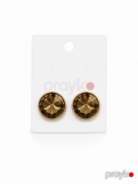 Sırğa No brand İri sırğa Qəhvəyi 18K qızıl örtüklü cilalanmış polad 30 mm — Bakı