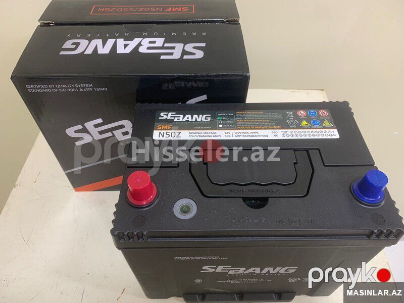 Akkumulyator Sebang 60 Ah L+ 500 A N50z — Akkumulyatorlar, Bakı (2)