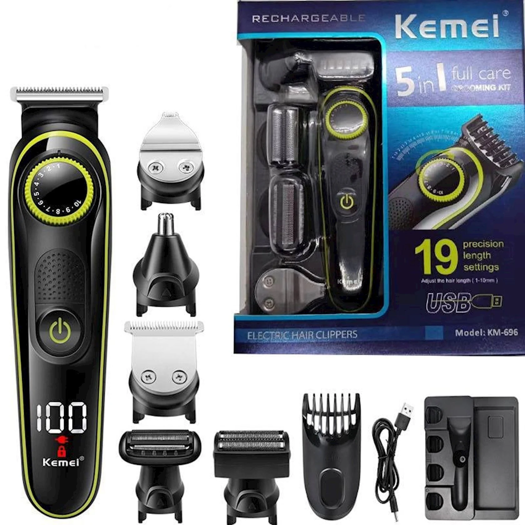 Saç kəsimi üçün cihaz Kemei KM-696 — Bakı