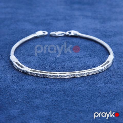Gümüş bilərzik Azgold 249, 21 sm — Bakı