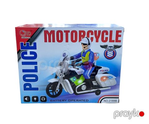 Polis motosikleti 2188B, 21x16x8 sm, musiqi və səs effekti ilə, 3+ — Bakı