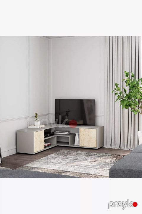 Tv üçün tumba Elegant Wood ZARR1120, boz, laminat, 120x40x35 sm — Bakı