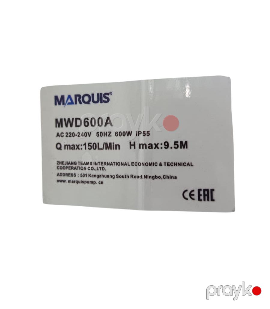 Kanalizasiya nasosu Marquis MWD600A — Mallar, Bakı (2)