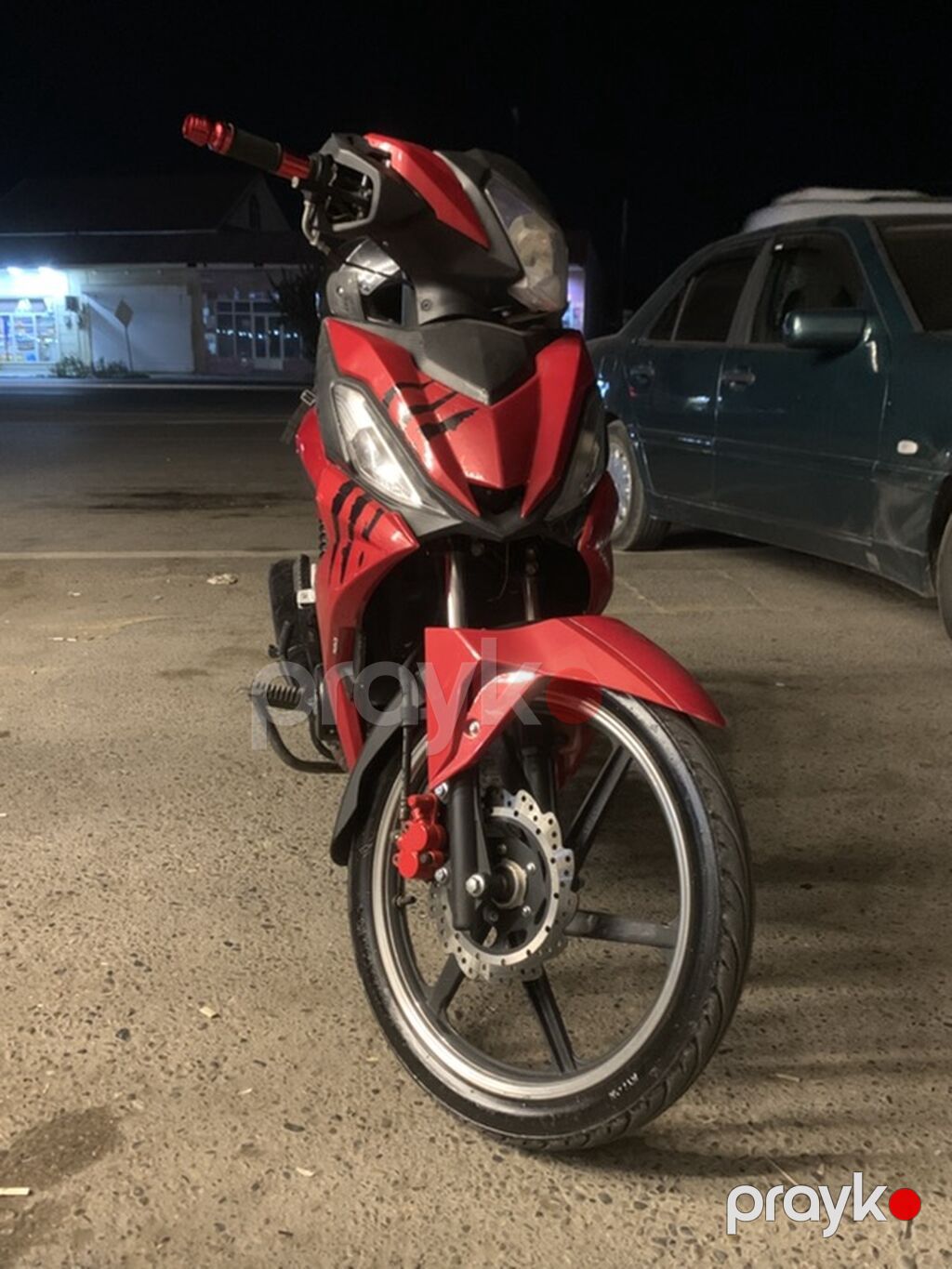 Sport üslubunda skuter/moped - Rəng: qırmızı-qara, aqressiv sport — Mopedlər və skuterlər, Sabirabad (2)