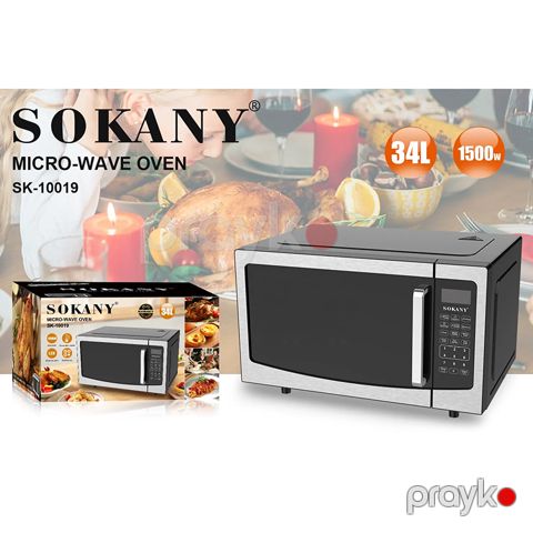Güclü Sokany SK-10019 Mikrodalğalı Soba – 1500W Tez Qızdırma və Çoxfunksiyalı İstifadə — Bakı