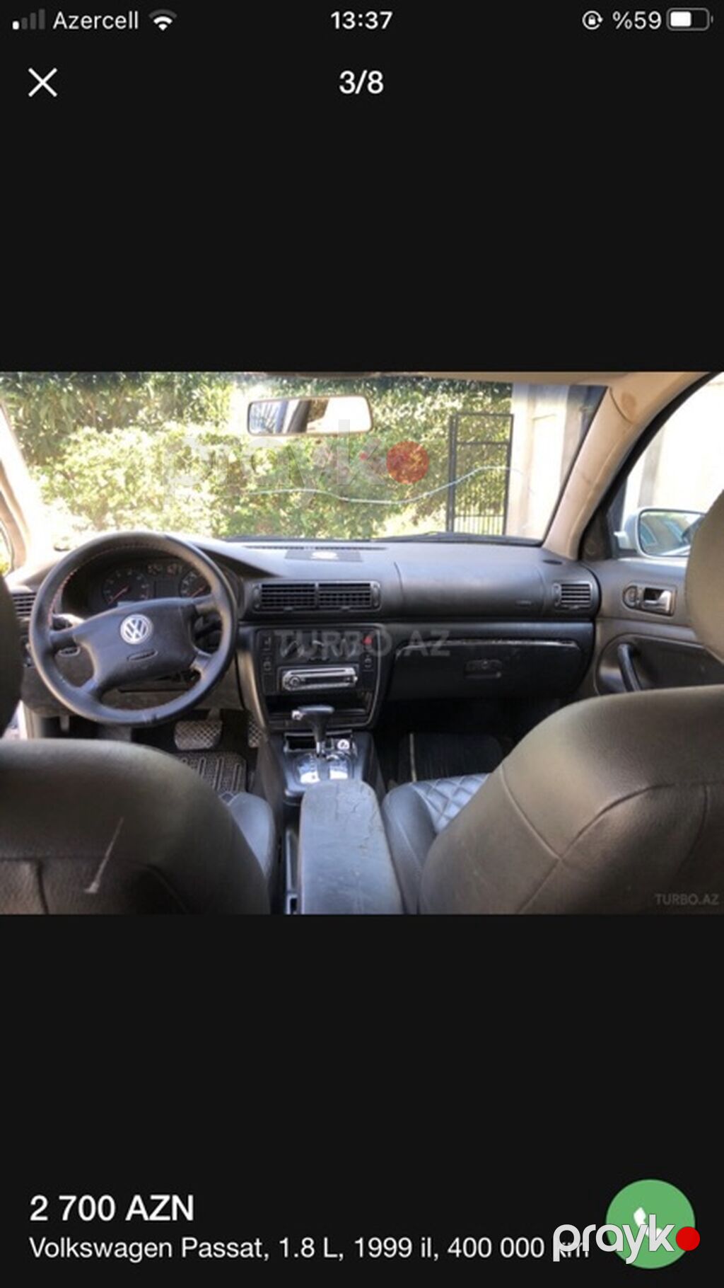 Volkswagen Passat: 1.8 l 1999 il Sedan — Avtomobillər, Xırdalan (3)