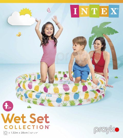 Şişmə hovuz Intex, 132x28 sm, Vinil, Dairəvi, 248 L, 2 yaşdan yuxarı uşaqlar üçün - ezzy_Intex 59431 — Bakı