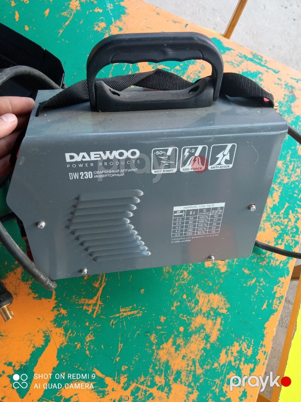 Daewoo DW 230 – invertor tipli qaynaq aparatı Xüsusiyyətlər — Qaynaq avadanlığı, Ağstafa (4)