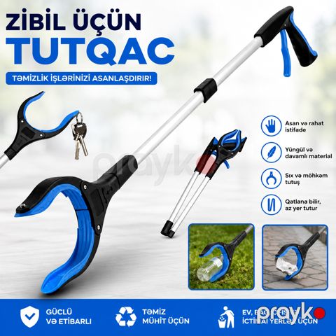 Zibil üçün tutqac metal/plastik göy-qara — Bakı