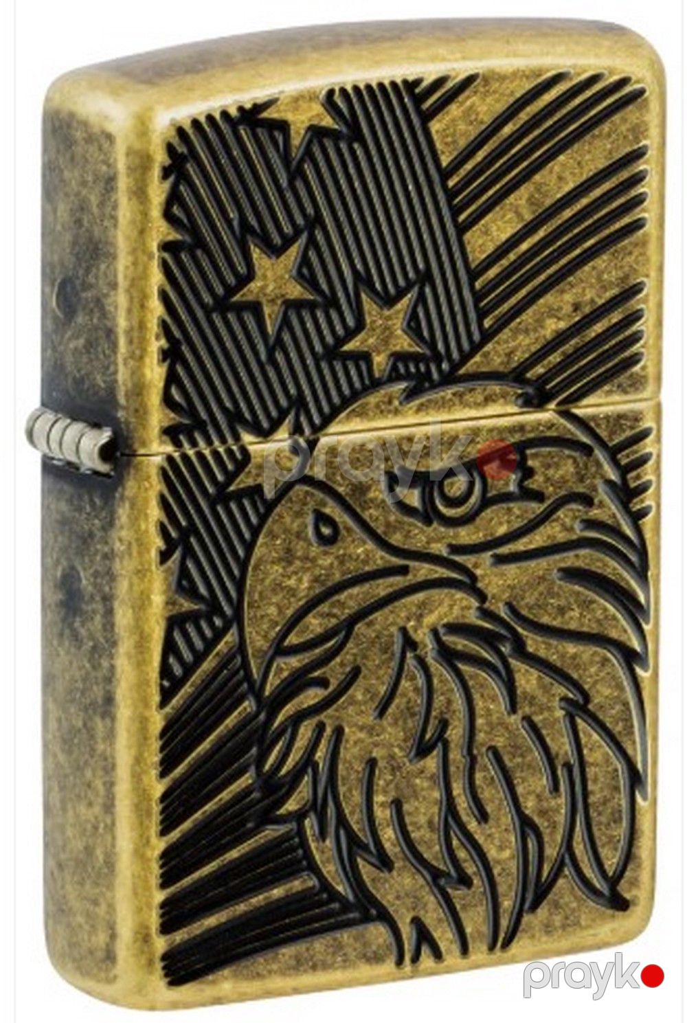 Alışqan Zippo Armor Antique Brass Eagle and Flag Design — Mallar, Bakı (2)