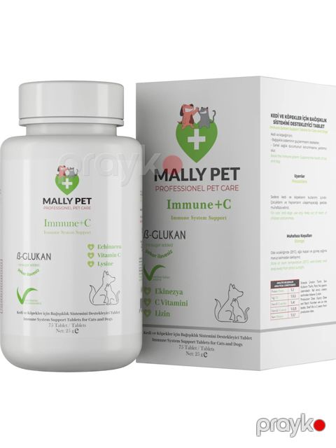 İt və pişiklər üçün vitaminlər Mally Pet İmmune+C, sümük və əzələ gücləndirici, 75 həb — Bakı