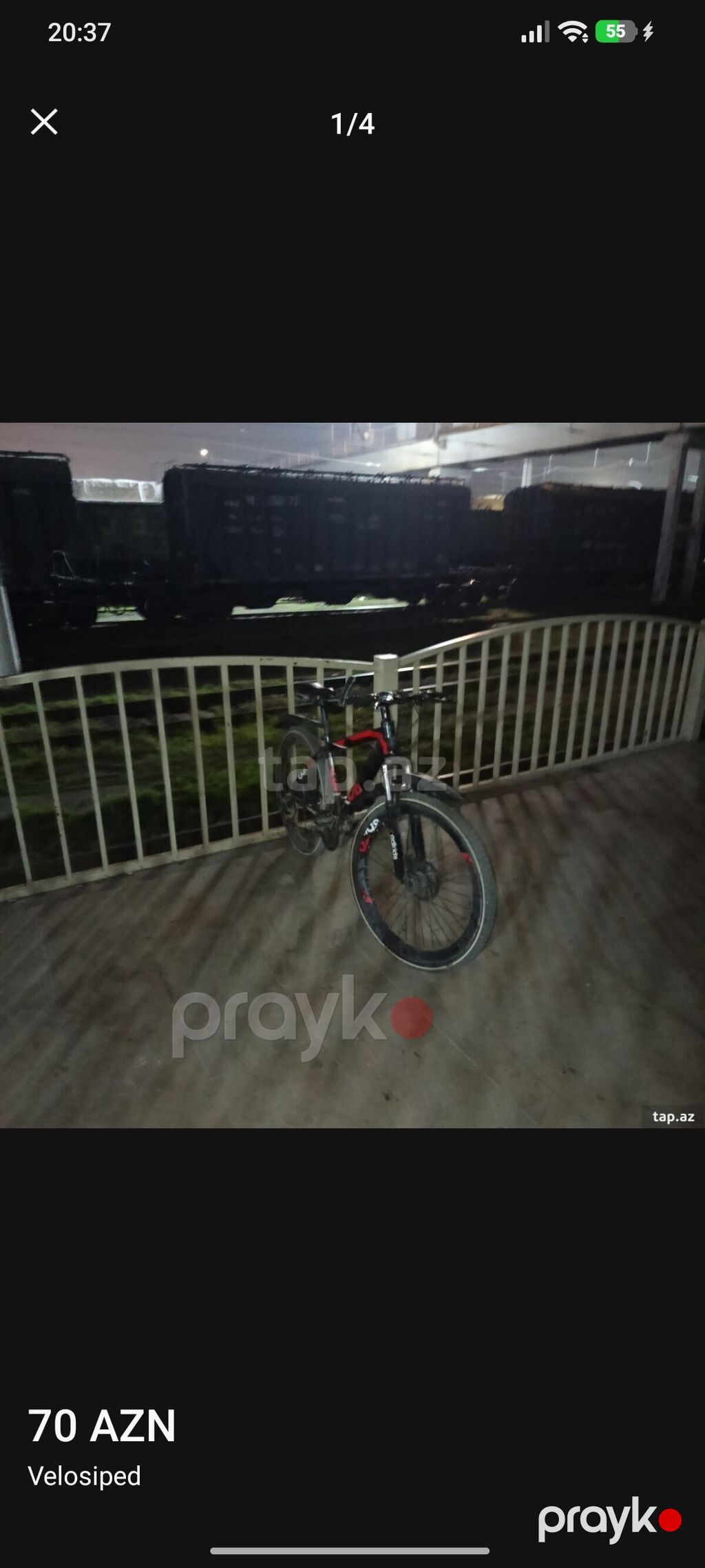 Velosiped – dağ/şəhər tipli, 26" təkərli - Rəng: qara-qırmızı — Dağ velosipedləri, Masazır (3)