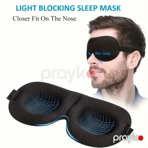 Yuxu üçün maska 3D Blackout Sleep Mask with - Ultra Comfortable — Bakı