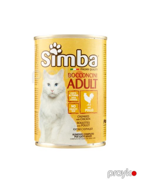 Nəm yem Simba Adult, yetkin pişiklər üçün, toyuq ilə, 415 q — Bakı