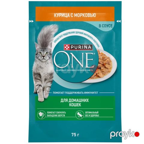 pişik yemi Purina One toyuq və yerkökü ilə 75 q — Bakı