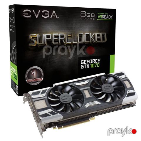 Videokart Evga GeForce GTX 1070, 8 GB, İşlənmiş — Bakı