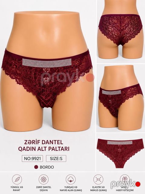 Qadın tumanı No brand, Bordo, Dantel, M — Bakı
