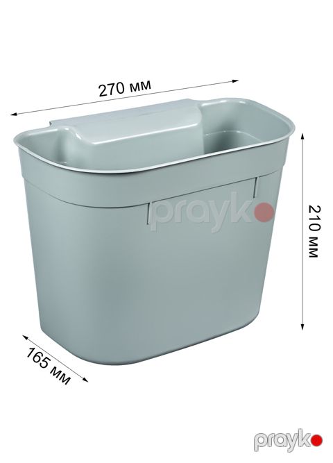 Zibil qutusu Stars Plast, plastik, boz, 9 l — Bakı