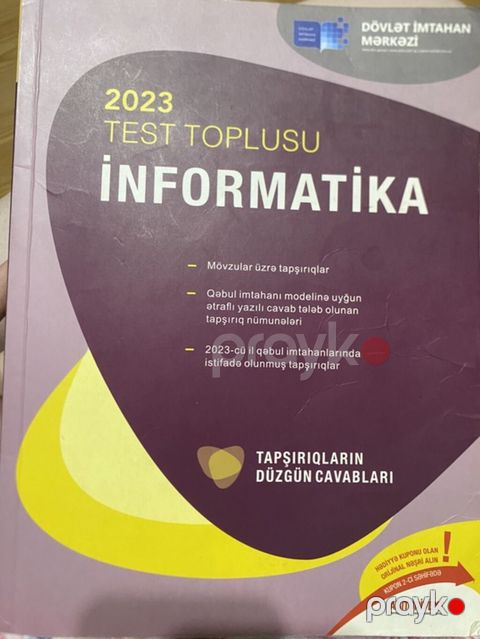 Məhsul: “İnformatika 2023 – Test Toplusu” (Dövlət İmtahan Mərkəzi) — Bakı