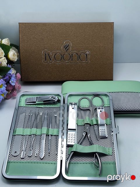 Manikür və pedikür üçün dəst MAN3, metal, 12 parça — Bakı