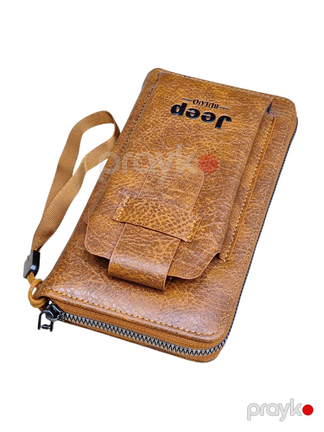 Kişilər üçün pulqabı, poliuretan, 19×10 sm, 8 kart bölməsi, açıq qəhvəyi, Çin istehsalı - WCo_Jeep_LightBrown — Mallar, Bakı (2)