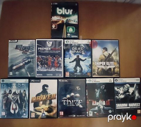 PC üçün orijinal DVD oyun diskləri dəsti Dəstdə olan oyunlar — Sumqayıt