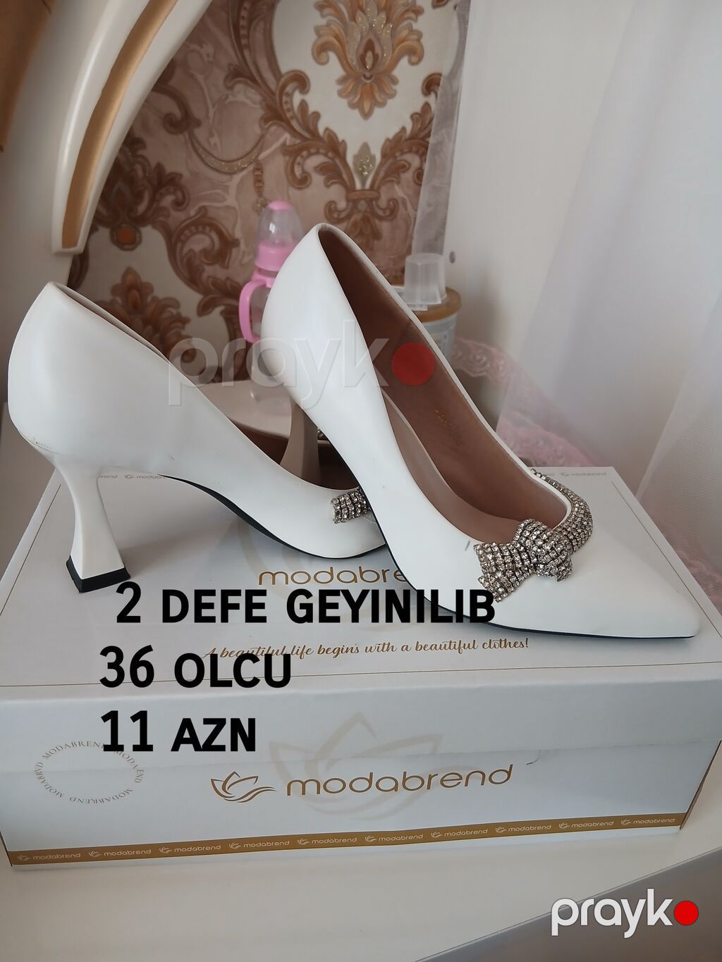 Modabrend qadın tufliləri – 36 olcu 2 defe geyinilib.yeni kimidir — Tufl, Xırdalan (2)