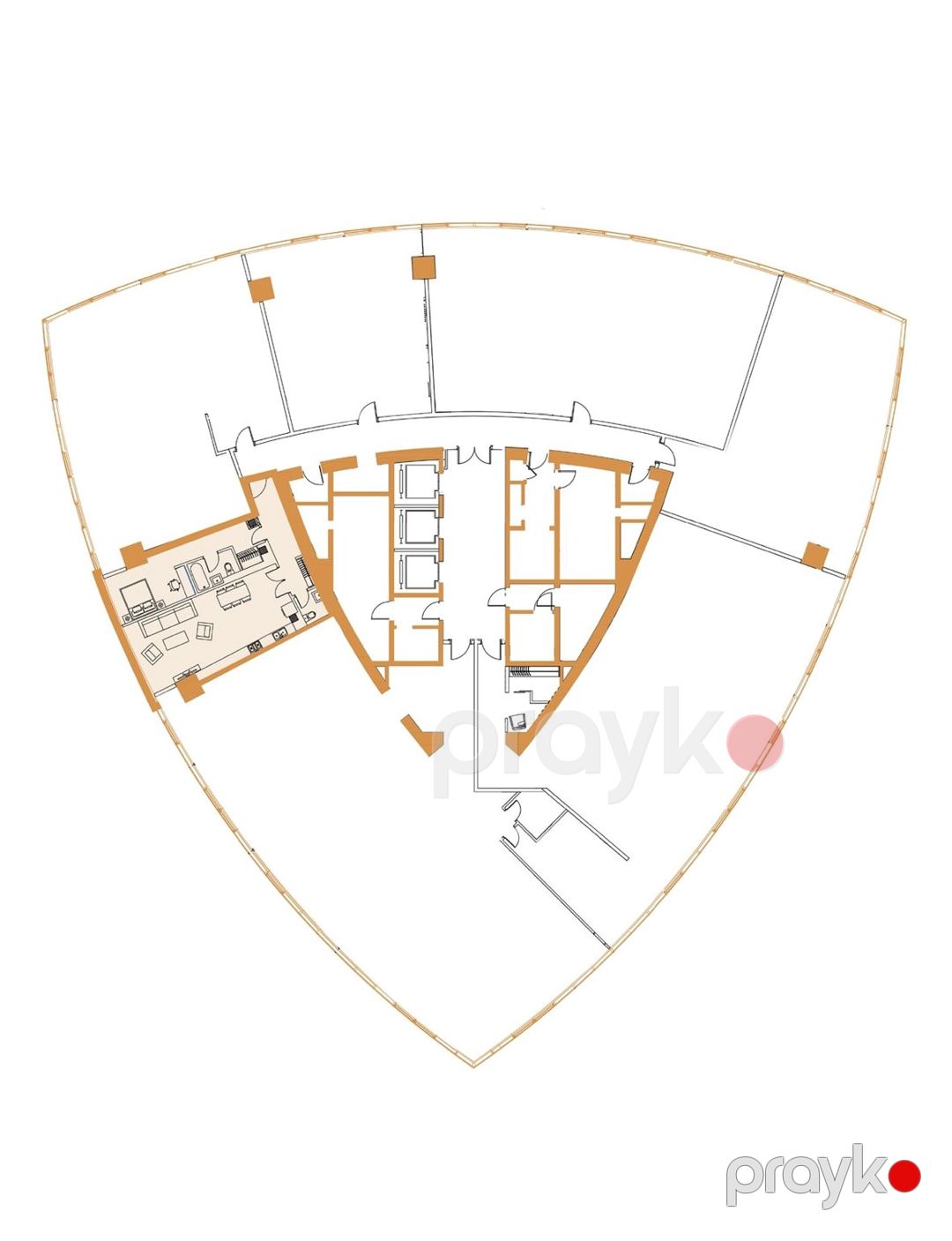 Studiya, 89 m², Neftçilər prospekti, Нефтяников — Mənzil, Bakı (12)