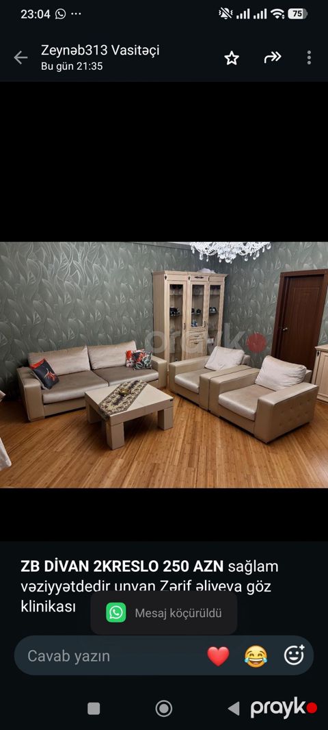 *ZB* *Divan 2KRESLO 250 AZN* sağlam vəziyyətdedir unvan Zərif əliyeva — Bakı
