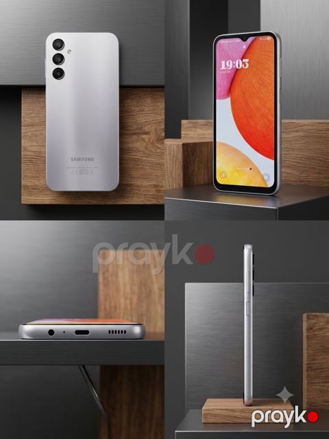 Samsung Galaxy A14, 128 GB, rəng - Boz, Barmaq izi, İki sim kartlı, Face ID — Bakı