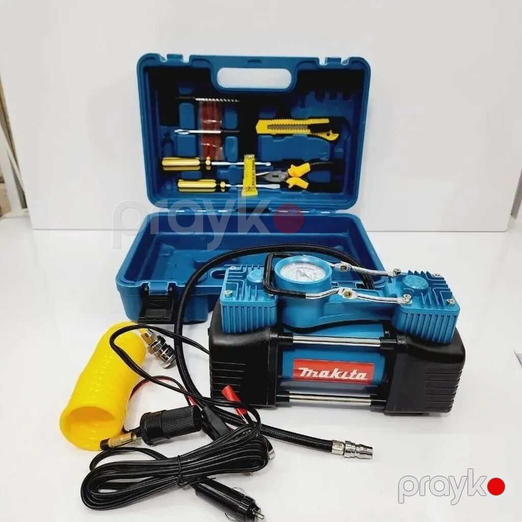 Makita 12V Mini Kompressor və Təkər Təmir Dəsti Məhsulun tərkibi — Avtomobil aləti, Digah (2)