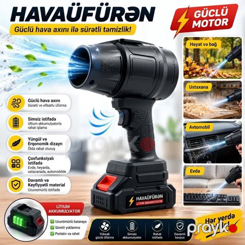 Akkumulyatorlu havaüfürən 400 W — Bakı