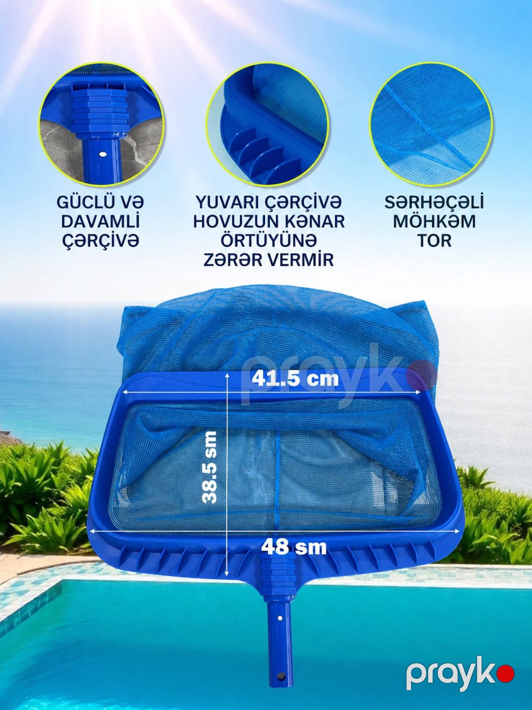 Hovuz təmizləmə toru dərin Mavi — Mallar, Bakı (3)