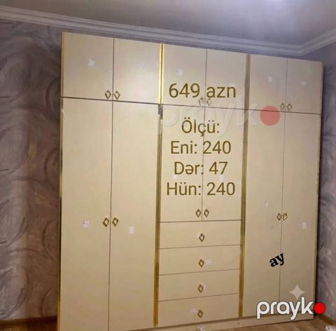 Geniş tutumlu paltar dolabı Ölçülər: - En: 240 sm - Dərinlik: 47 sm — Bakı