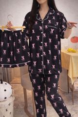Qadınlar üçün pijama dəsti 2382499, qara, pambıq, ölçü L — Goods