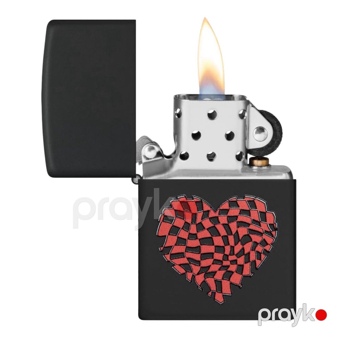 Alışqan Zipppo Heart Design Black Matte — Mallar, Bakı (2)