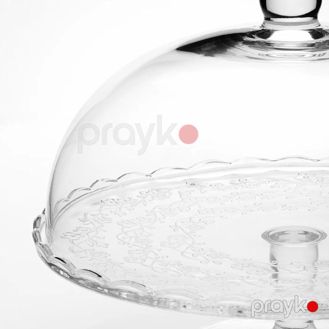 Süfrə üçün altlıq Ikea Arv Bröllop, şüşə, 29 sm, qapaqlı, şəffaf — Mallar, Bakı (2)