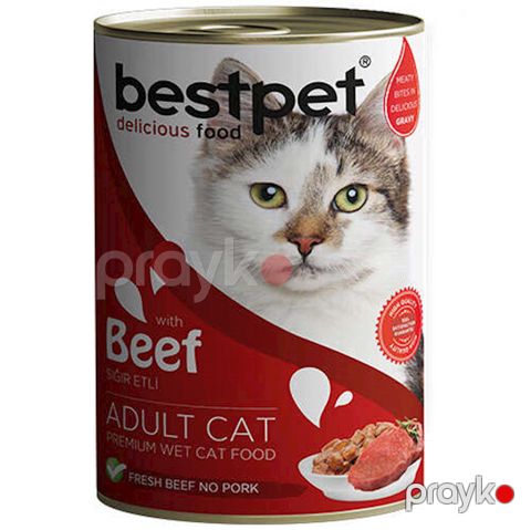 Konserv sousda mal əti ilə BestPet Beef, yetkin pişiklər üçün, 400 q — Bakı