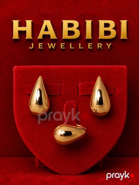 Zinət dəsti sırğa və üzük Habibi Jewellery HJ789, qızıl 585 əyar, 7.58 q — Bakı