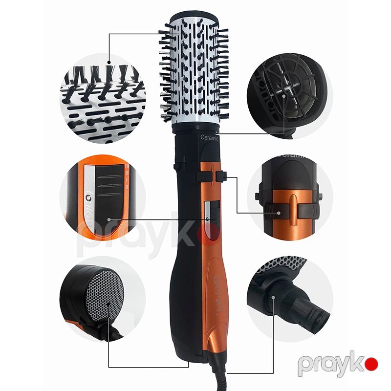 Gemei GM-4828 Fırlanan Fen Fırçası – 3-ü 1-də Professional Saç Qurutma Feni — Fən, Bakı (4)