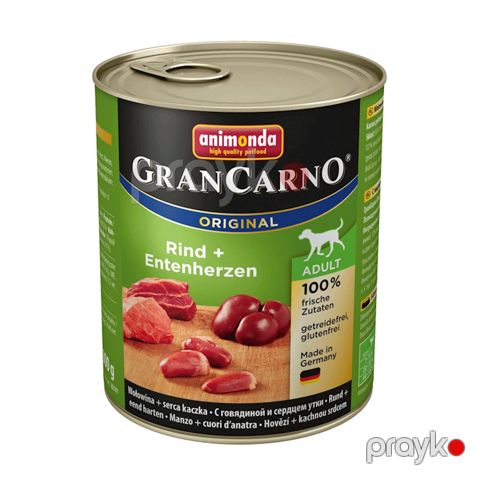 İtlər üçün nəm yem Animonda GranCarno Original Adult mal əti və ördək ürəyi ilə 400 q — Bakı