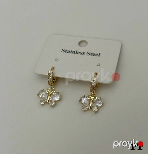 Qadın sırğaları Papillon Spark 01K, polad — Bakı