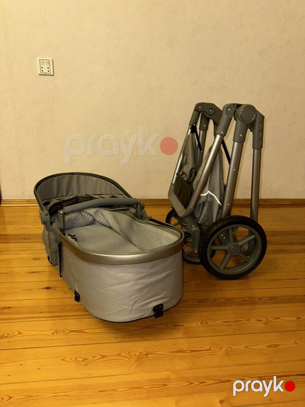 Uşaq arabası – Kidilo, boz rəng - 2‑də‑1 sistem: kənardan ayrılan — Arabalalar, Bakı (3)