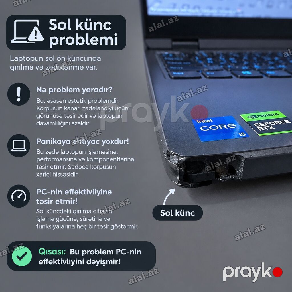 İşlənmiş Lenovo Legion, 15.6 Intel Core i5, 512 GB, Ünvandan götürmə — Elektronika, Bakı (2)