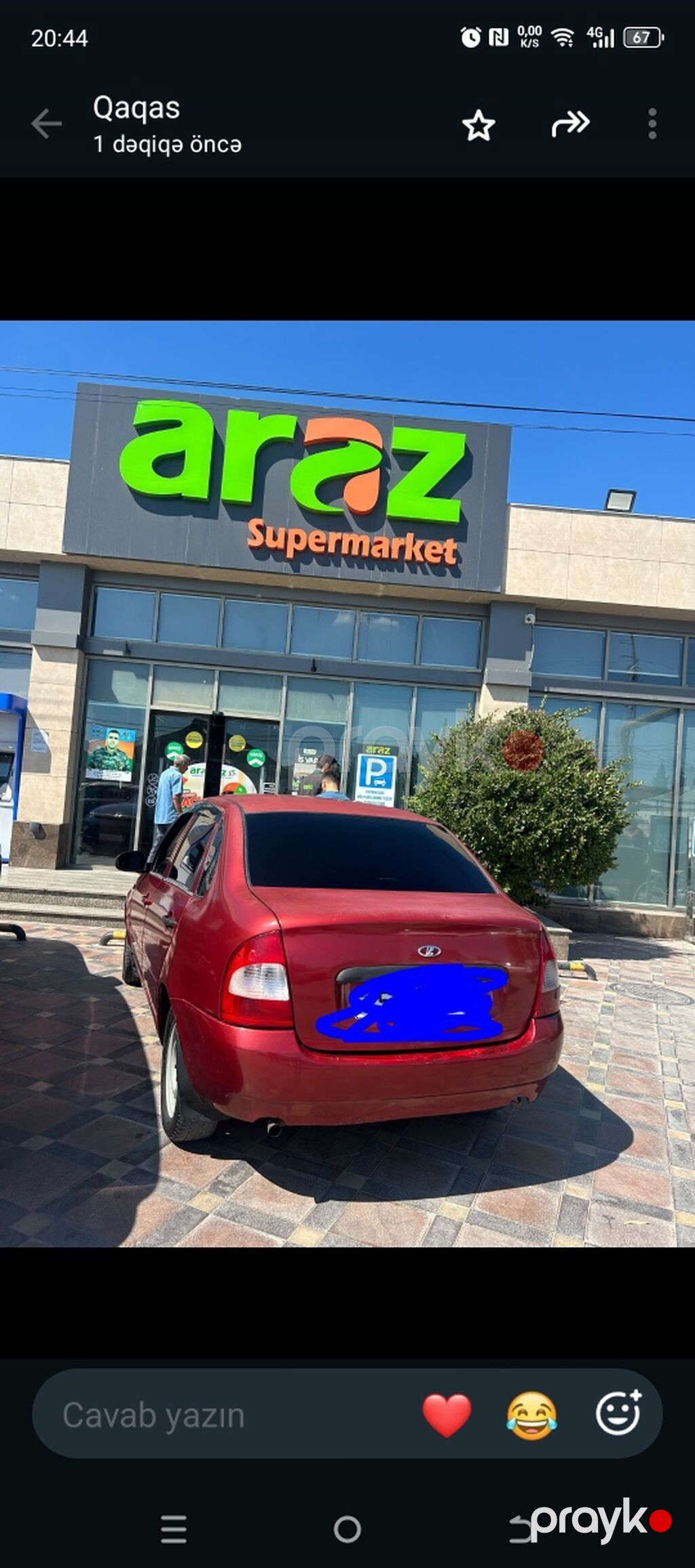 Lada Kalina sedan – qırmızı rəng, 4 qapı, ön ötürücülü. Şəhər üçün — Avtomobillər, Bakı (2)