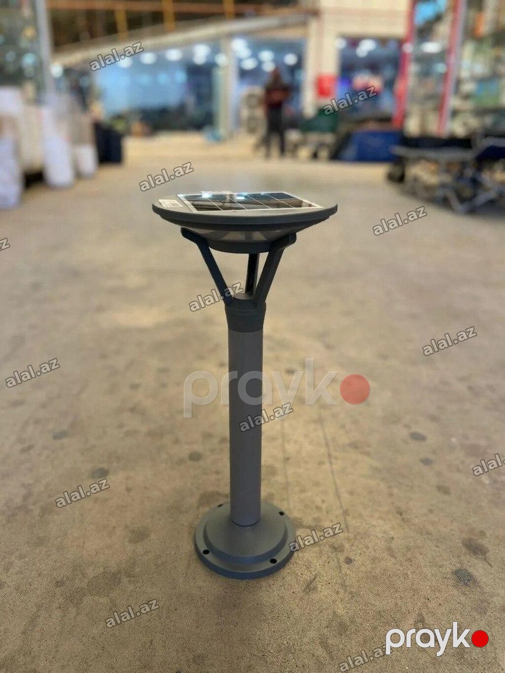 Park fənərı C08 günəş panelli (boz) Günəş enerjili LED park fanarı — Mallar, Bakı (2)