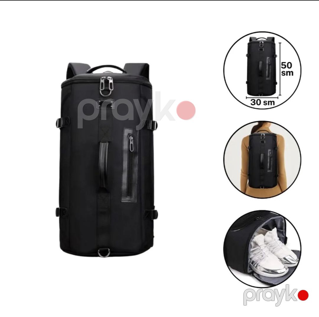 İdman bel çantası v243, brezent, 28 l, qara — Mallar, Bakı (2)