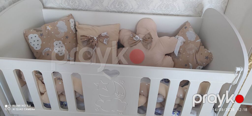 Oğlan və qız üçün, İşlənmiş, Dördbucaq, Beşik, Dəst ilə, Matras ilə, Yellənmə mexanizmi ilə — Bəşikləri, Bakı (3)
